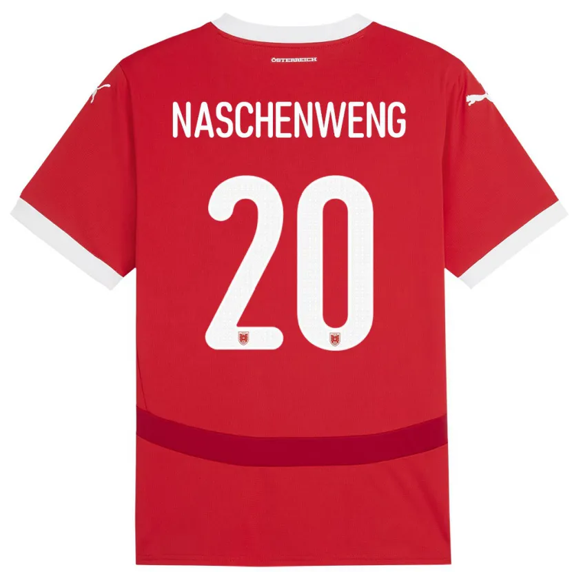 Danxen Damen Österreich Katharina Naschenweng #20 Rot Heimtrikot Trikot 24-26 T-Shirt
