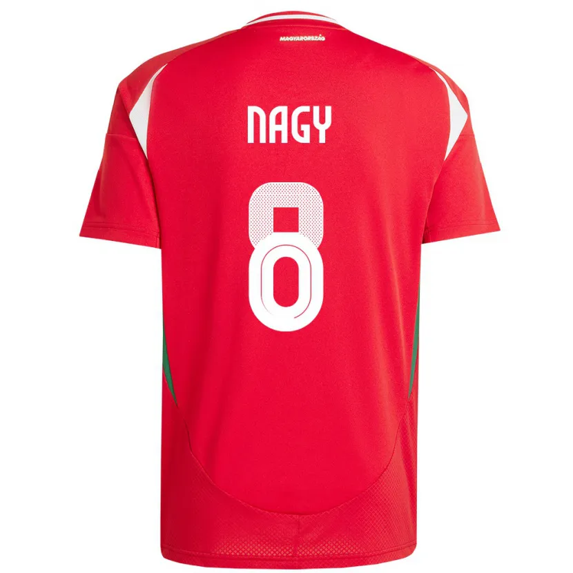 Danxen Damen Ungarn Ádám Nagy #8 Rot Heimtrikot Trikot 24-26 T-Shirt