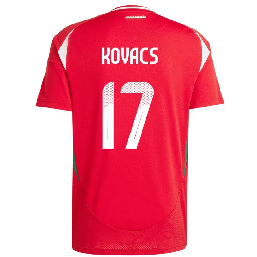 Danxen Damen Ungarn Mátyás Kovács #17 Rot Heimtrikot Trikot 24-26 T-Shirt