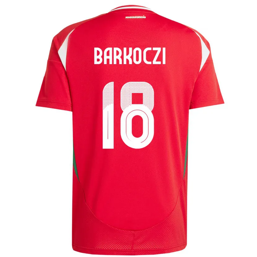Danxen Damen Ungarn Barnabás Barkóczi #18 Rot Heimtrikot Trikot 24-26 T-Shirt