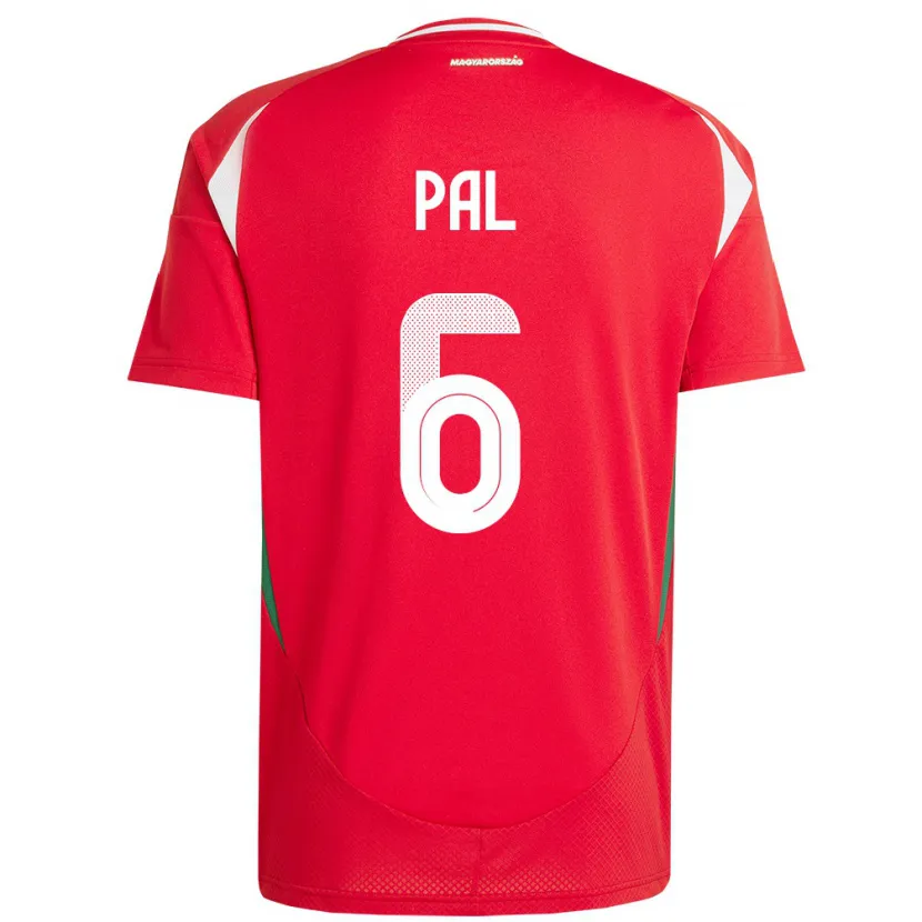 Danxen Damen Ungarn Barna Pál #6 Rot Heimtrikot Trikot 24-26 T-Shirt