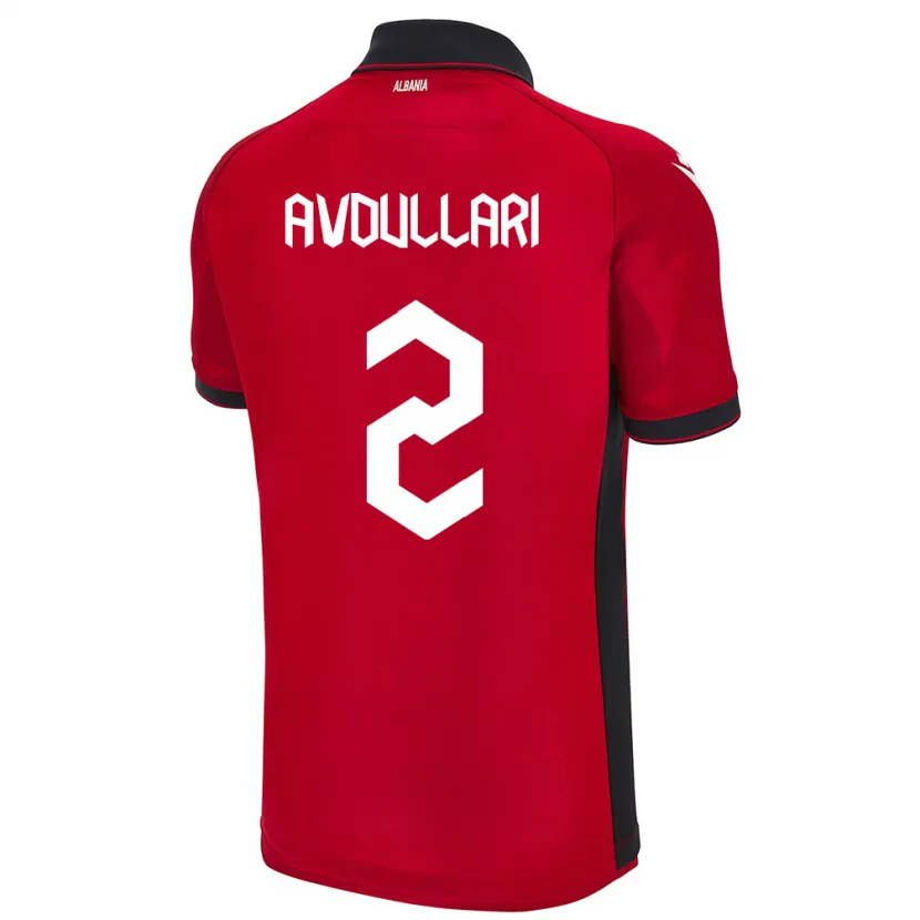Danxen Damen Albanien Davide Avdullari #2 Rot Heimtrikot Trikot 24-26 T-Shirt