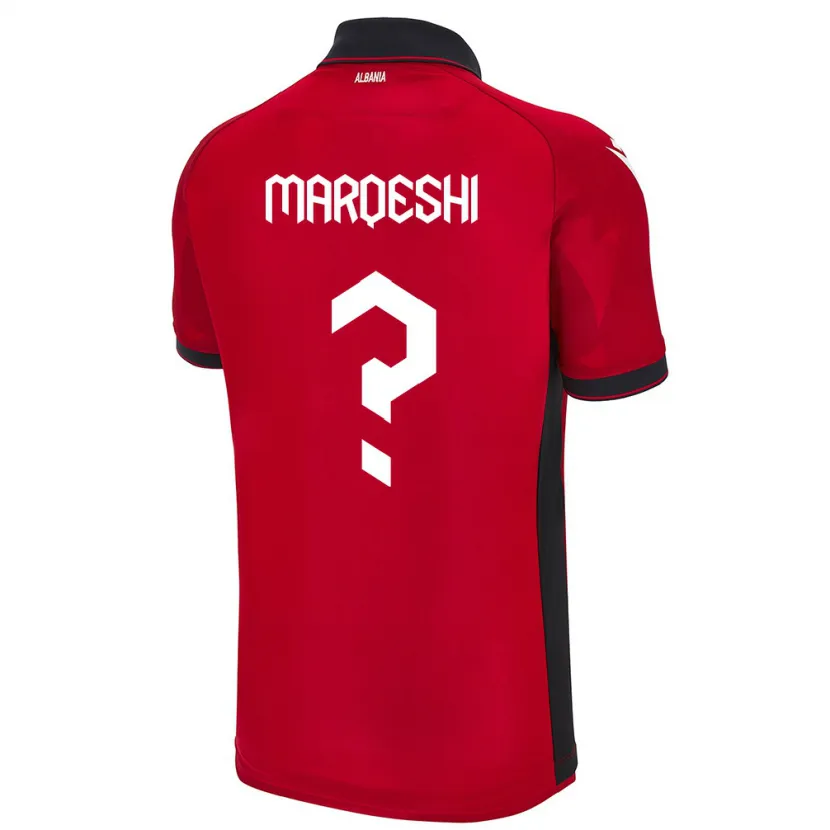 Danxen Damen Albanien Ernesto Marqeshi #0 Rot Heimtrikot Trikot 24-26 T-Shirt