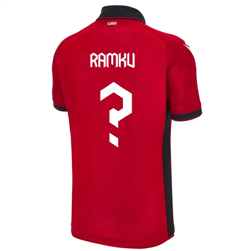 Danxen Damen Albanien Alex Ramku #0 Rot Heimtrikot Trikot 24-26 T-Shirt