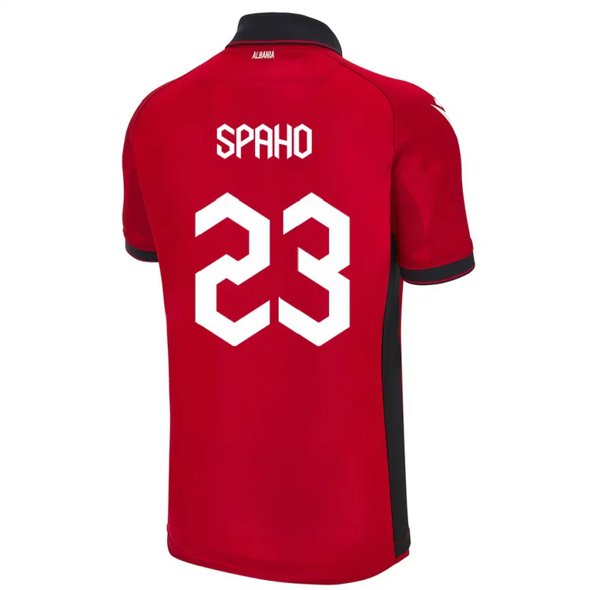 Danxen Damen Albanien Klesjana Spaho #23 Rot Heimtrikot Trikot 24-26 T-Shirt