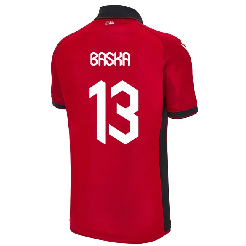 Danxen Damen Albanien Maria Baska #13 Rot Heimtrikot Trikot 24-26 T-Shirt