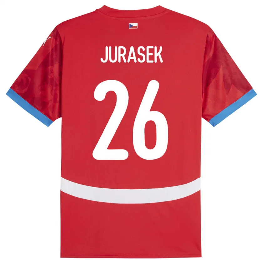 Danxen Damen Tschechien Matej Jurasek #26 Rot Heimtrikot Trikot 24-26 T-Shirt