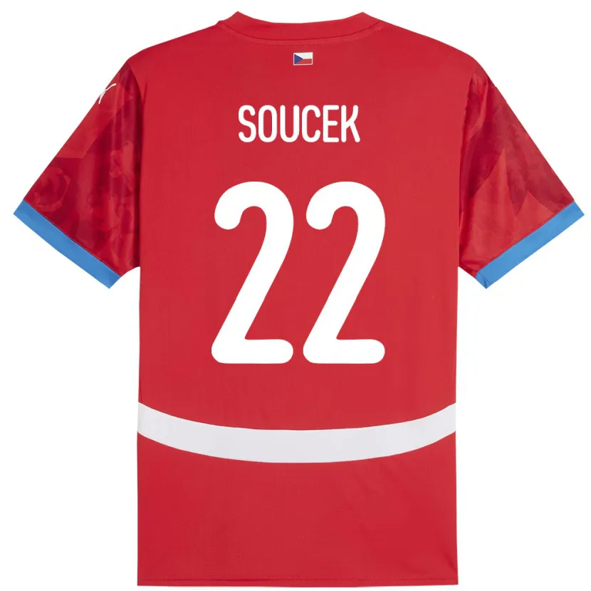 Danxen Damen Tschechien Tomas Soucek #22 Rot Heimtrikot Trikot 24-26 T-Shirt