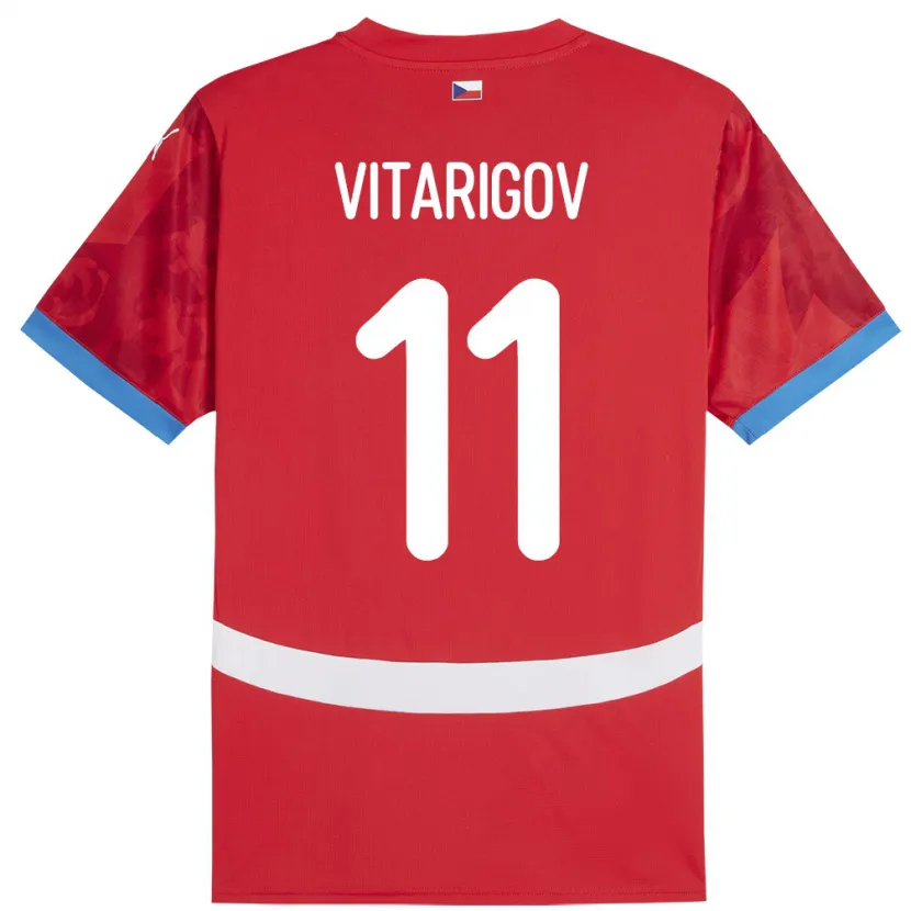 Danxen Damen Tschechien Arsen Vitarigov #11 Rot Heimtrikot Trikot 24-26 T-Shirt