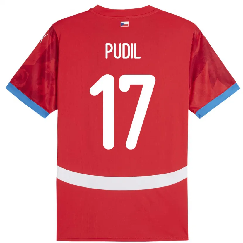 Danxen Damen Tschechien Milos Pudil #17 Rot Heimtrikot Trikot 24-26 T-Shirt