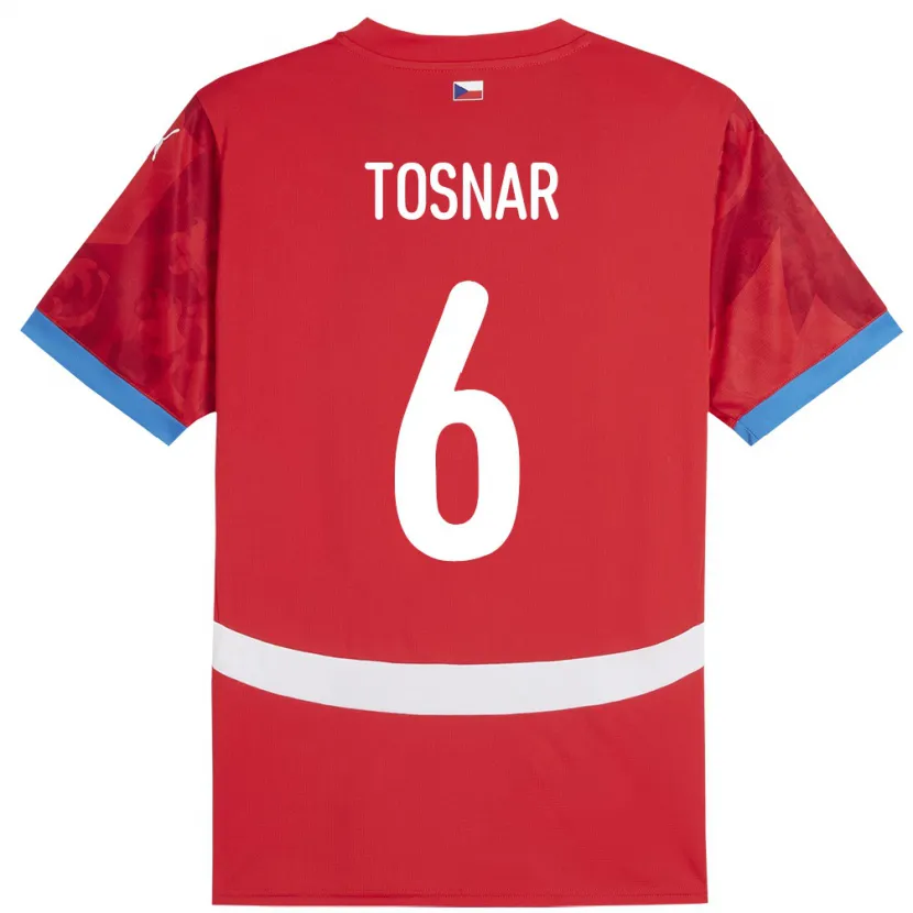 Danxen Damen Tschechien Jakub Tosnar #6 Rot Heimtrikot Trikot 24-26 T-Shirt
