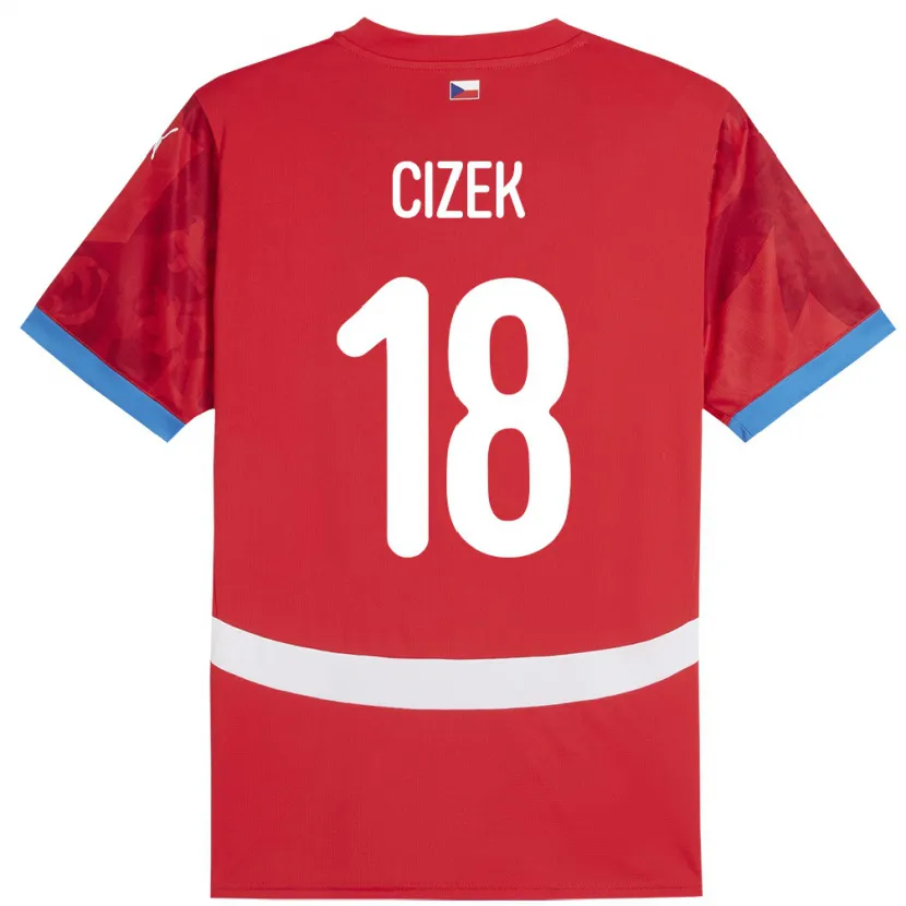 Danxen Damen Tschechien Krystof Cizek #18 Rot Heimtrikot Trikot 24-26 T-Shirt