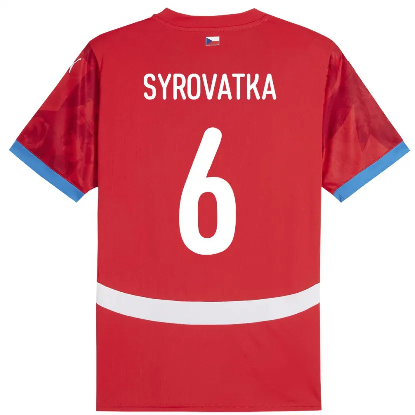 Danxen Damen Tschechien Matyas Syrovatka #6 Rot Heimtrikot Trikot 24-26 T-Shirt