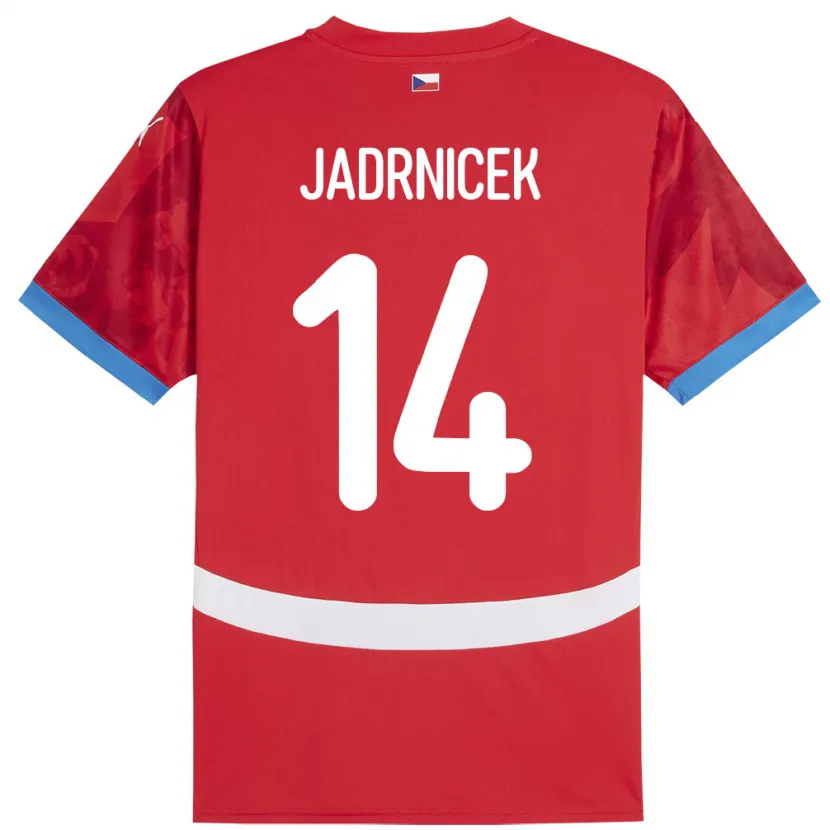 Danxen Damen Tschechien Nikola Jadrnicek #14 Rot Heimtrikot Trikot 24-26 T-Shirt