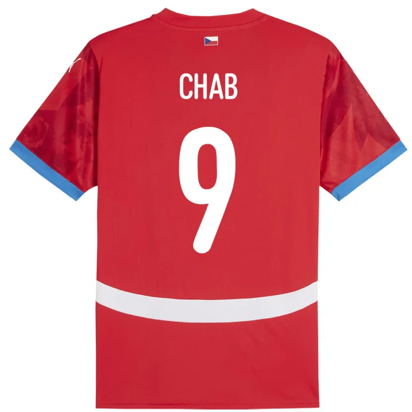 Danxen Damen Tschechien Adam Chab #9 Rot Heimtrikot Trikot 24-26 T-Shirt