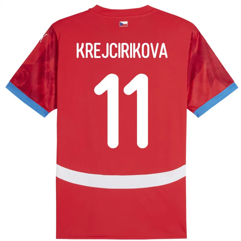 Danxen Damen Tschechien Tereza Krejčiříková #11 Rot Heimtrikot Trikot 24-26 T-Shirt