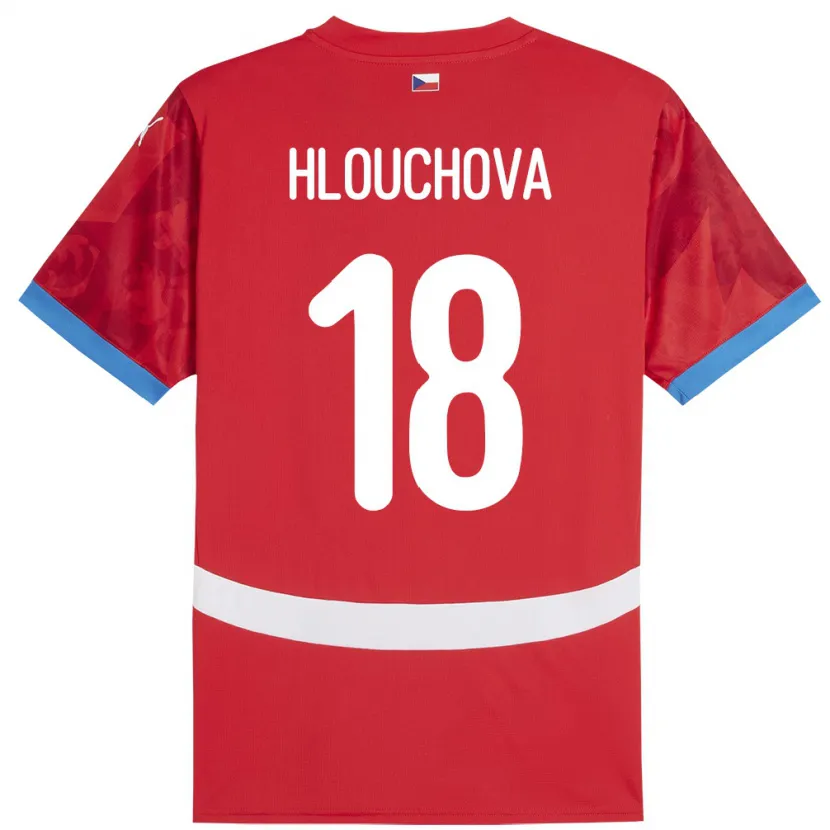 Danxen Damen Tschechien Radka Hlouchová #18 Rot Heimtrikot Trikot 24-26 T-Shirt