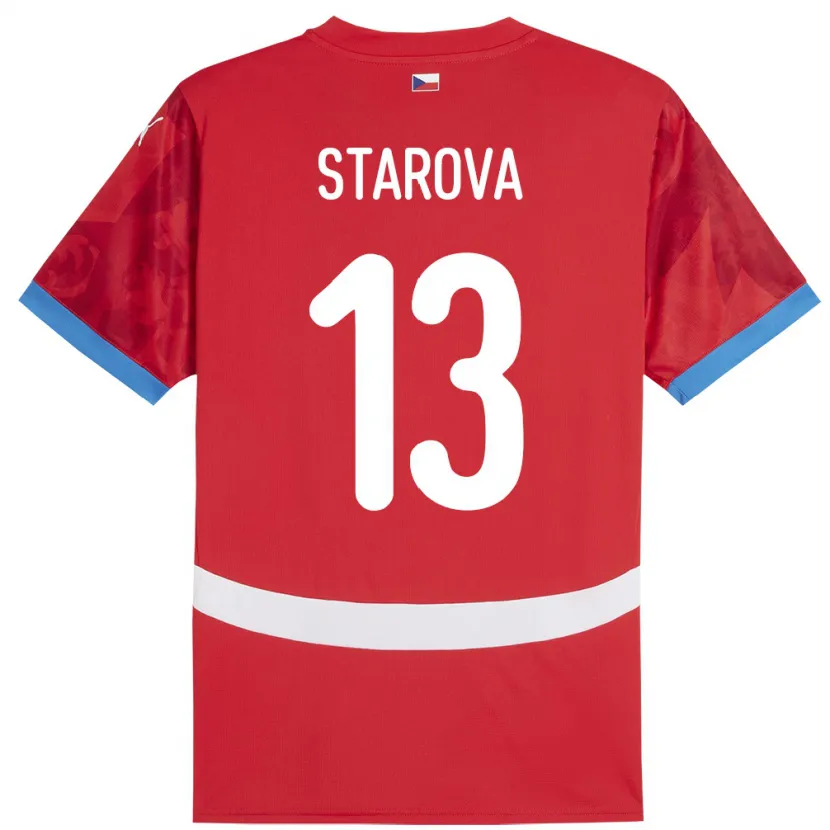 Danxen Damen Tschechien Antonie Stárová #13 Rot Heimtrikot Trikot 24-26 T-Shirt