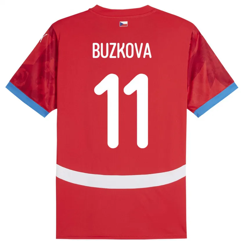 Danxen Damen Tschechien Kateřina Bužková #11 Rot Heimtrikot Trikot 24-26 T-Shirt
