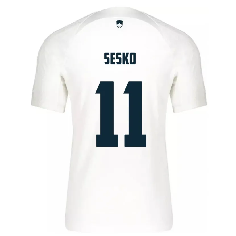 Danxen Damen Slowenien Benjamin Sesko #11 Weiß Heimtrikot Trikot 24-26 T-Shirt