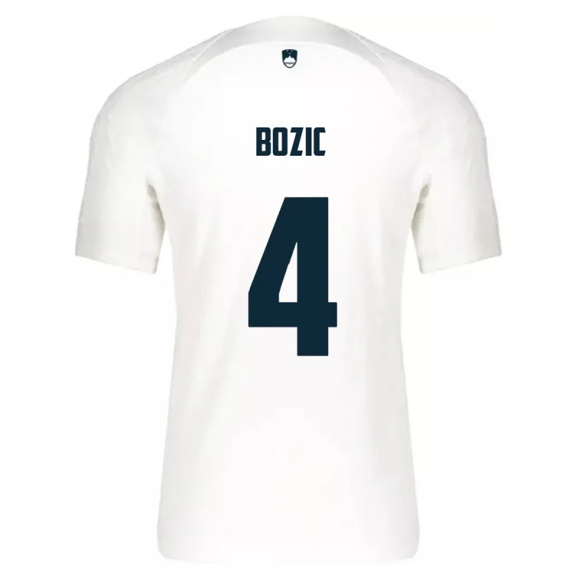 Danxen Damen Slowenien Viktor Bozic #4 Weiß Heimtrikot Trikot 24-26 T-Shirt