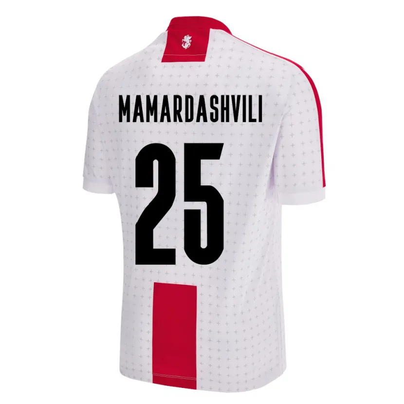 Danxen Damen Georgien Giorgi Mamardashvili #25 Weiß Heimtrikot Trikot 24-26 T-Shirt