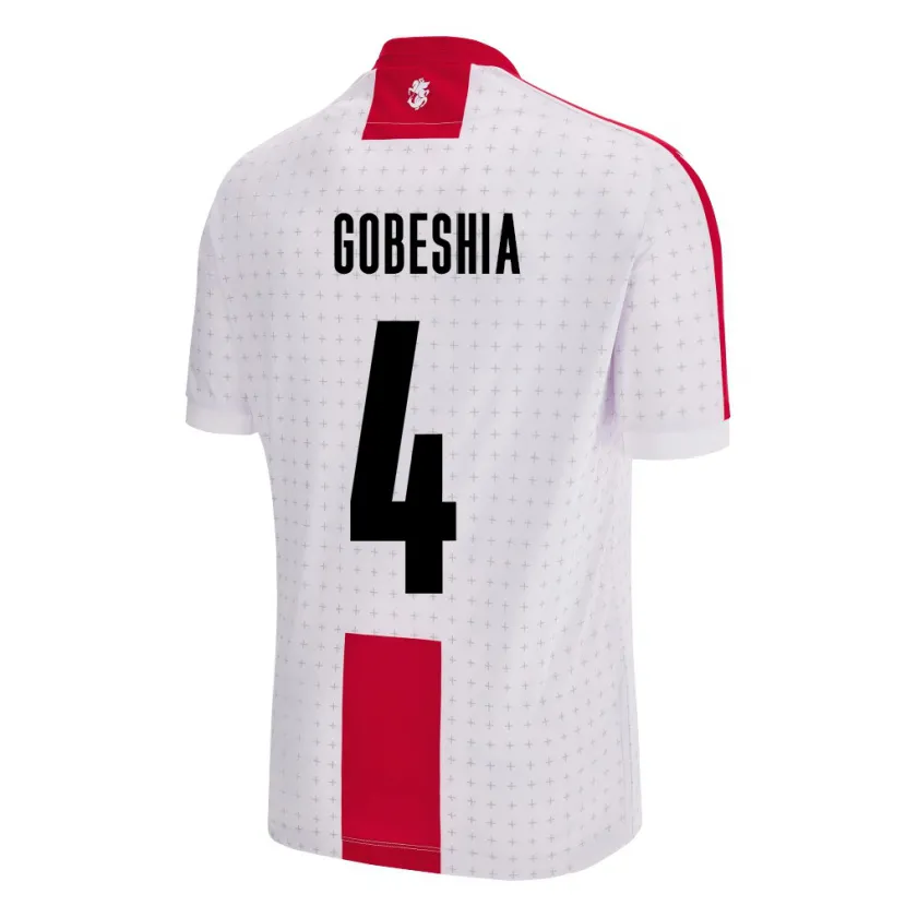 Danxen Damen Georgien Tengo Gobeshia #4 Weiß Heimtrikot Trikot 24-26 T-Shirt