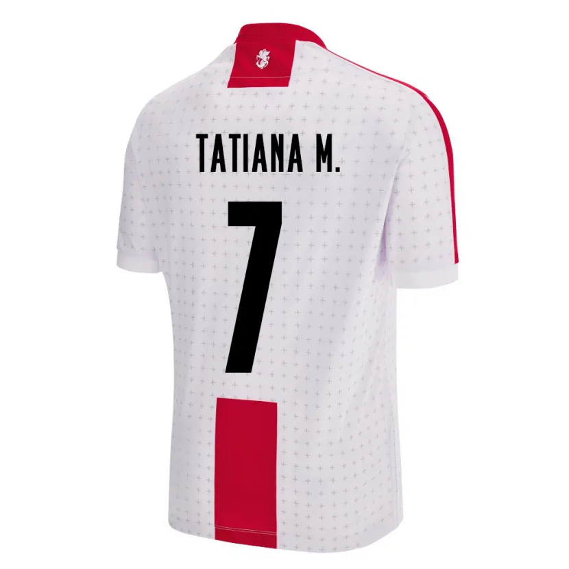 Danxen Damen Georgien Tatiana Matveeva #7 Weiß Heimtrikot Trikot 24-26 T-Shirt