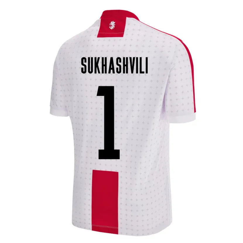 Danxen Damen Georgien Teona Sukhashvili #1 Weiß Heimtrikot Trikot 24-26 T-Shirt
