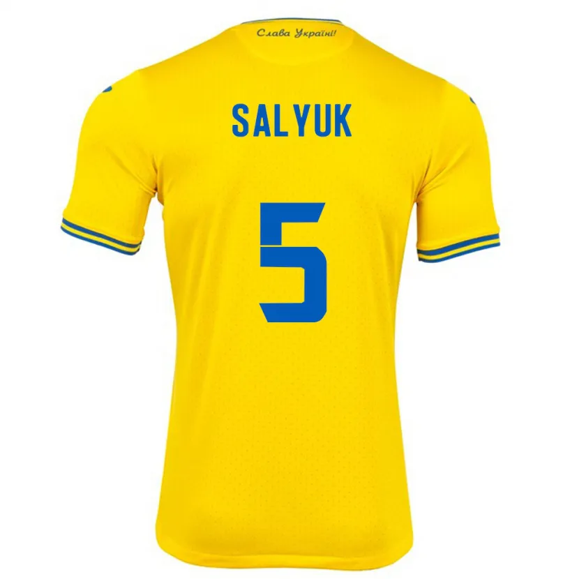 Danxen Damen Ukraine Volodymyr Salyuk #5 Gelb Heimtrikot Trikot 24-26 T-Shirt