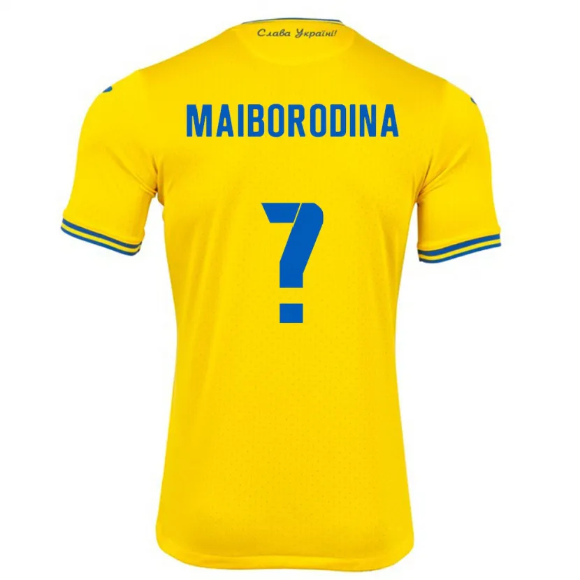 Danxen Damen Ukraine Iryna Maiborodina #0 Gelb Heimtrikot Trikot 24-26 T-Shirt