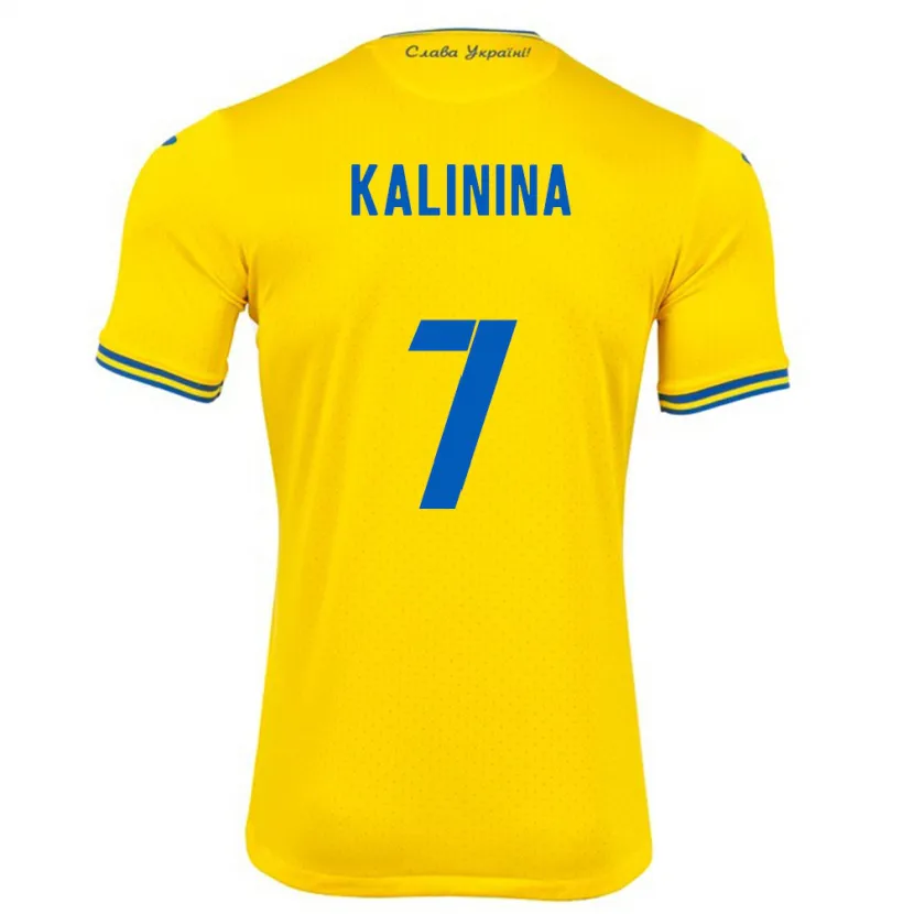 Danxen Damen Ukraine Yana Kalinina #7 Gelb Heimtrikot Trikot 24-26 T-Shirt
