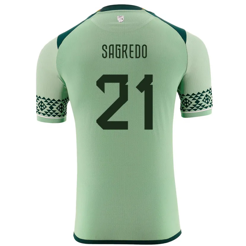 Danxen Damen Bolivien José Sagredo #21 Hellgrün Heimtrikot Trikot 24-26 T-Shirt