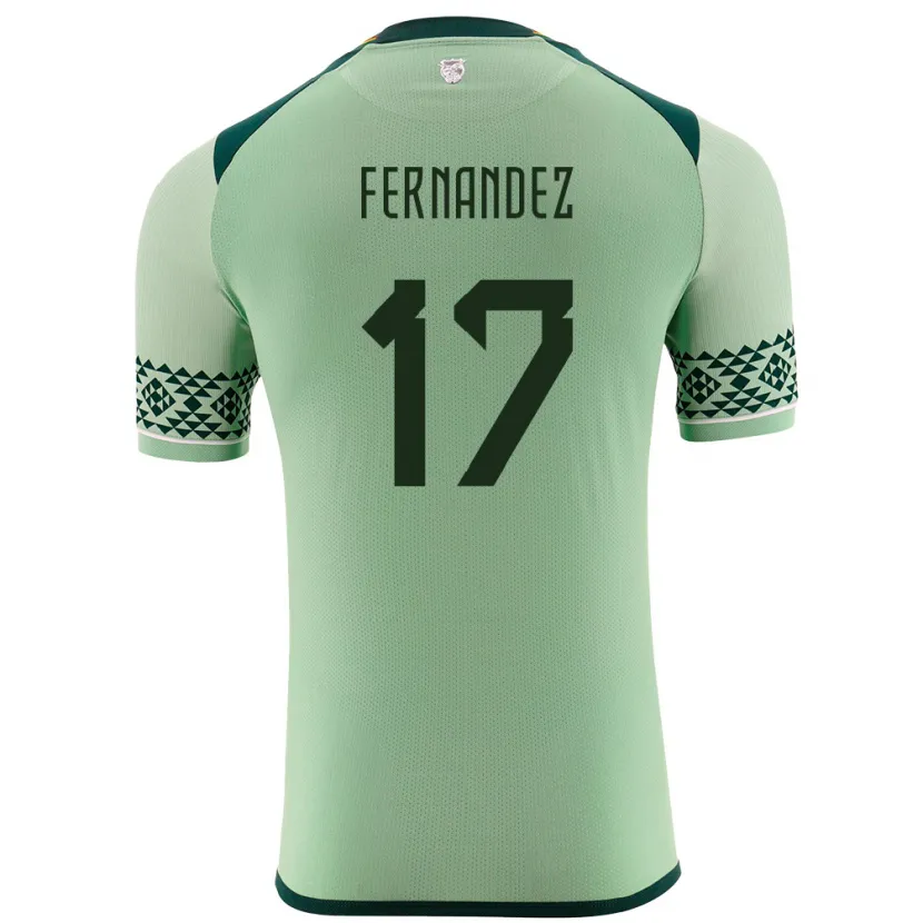 Danxen Damen Bolivien Roberto Fernández #17 Hellgrün Heimtrikot Trikot 24-26 T-Shirt