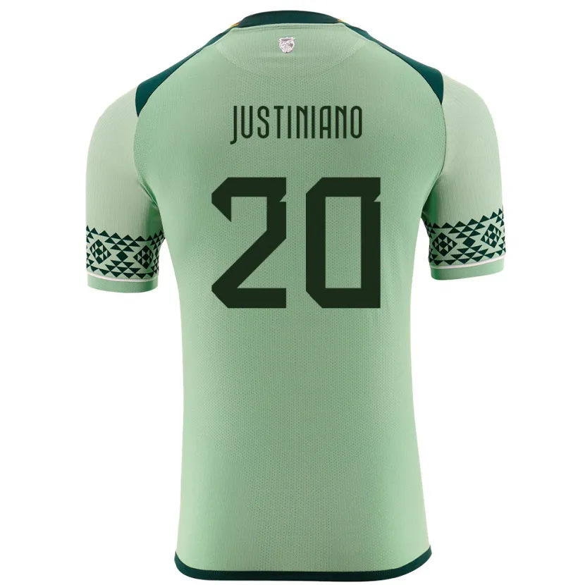 Danxen Damen Bolivien Leonardo Justiniano #20 Hellgrün Heimtrikot Trikot 24-26 T-Shirt