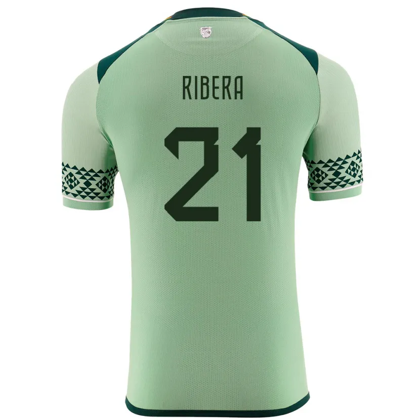 Danxen Damen Bolivien Daniel Ribera #21 Hellgrün Heimtrikot Trikot 24-26 T-Shirt