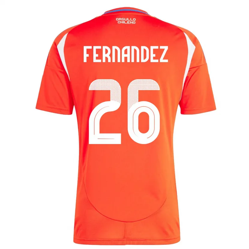 Danxen Damen Chile Nicolás Fernández #26 Rot Heimtrikot Trikot 24-26 T-Shirt