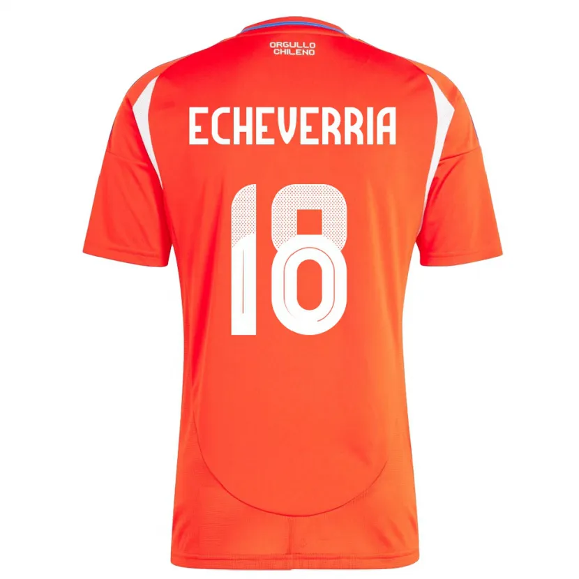 Danxen Damen Chile Rodrigo Echeverría #18 Rot Heimtrikot Trikot 24-26 T-Shirt