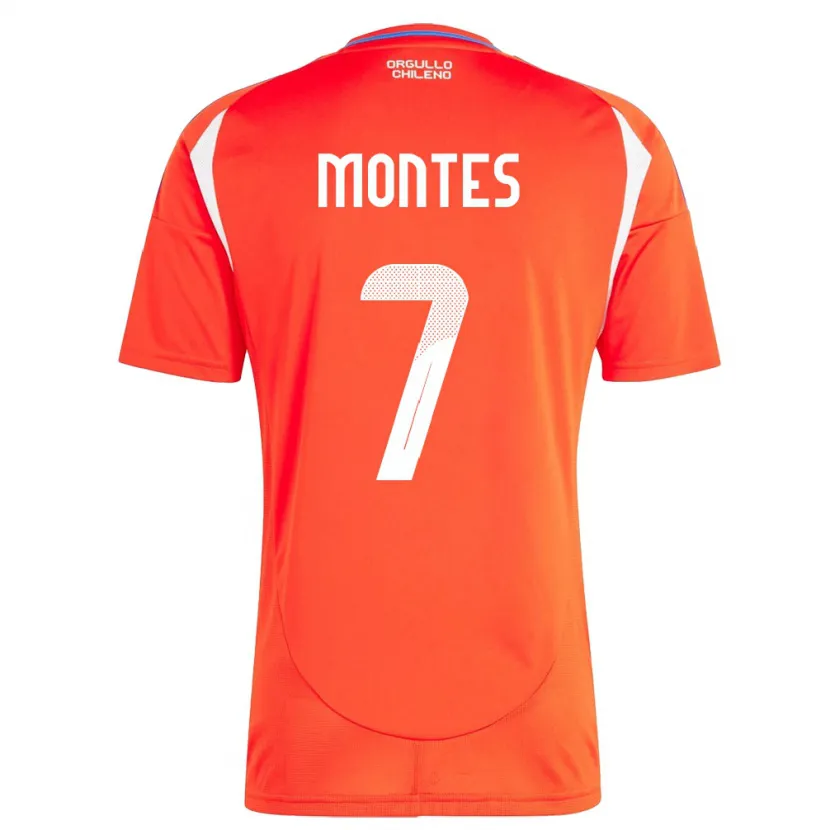Danxen Damen Chile Clemente Montes #7 Rot Heimtrikot Trikot 24-26 T-Shirt