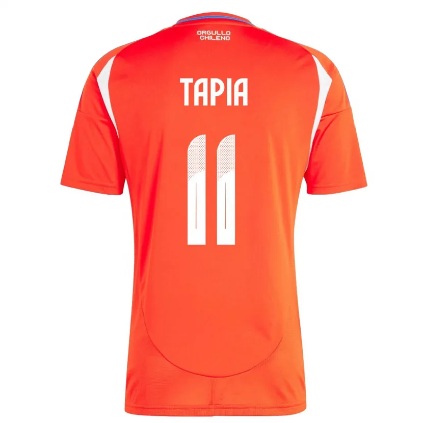 Danxen Damen Chile Gonzalo Tapia #11 Rot Heimtrikot Trikot 24-26 T-Shirt
