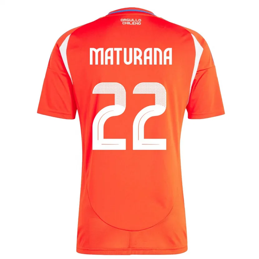 Danxen Damen Chile Martín Maturana #22 Rot Heimtrikot Trikot 24-26 T-Shirt