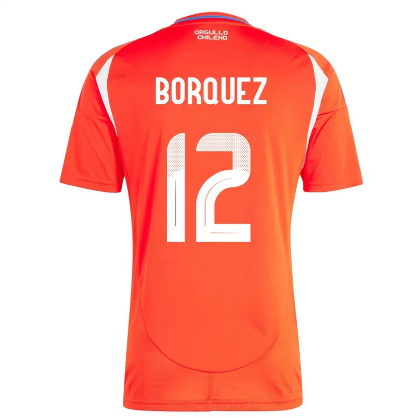 Danxen Damen Chile Gabriela Bórquez #12 Rot Heimtrikot Trikot 24-26 T-Shirt