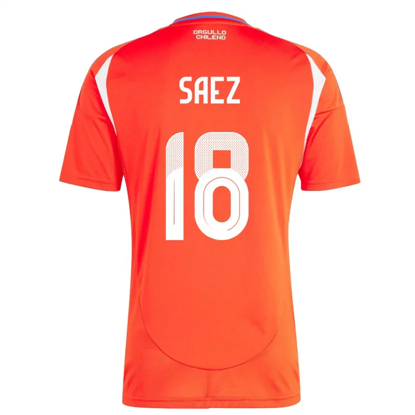 Danxen Damen Chile Camila Sáez #18 Rot Heimtrikot Trikot 24-26 T-Shirt