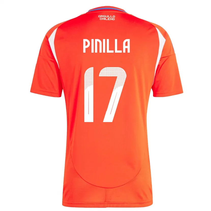 Danxen Damen Chile Fernanda Pinilla #17 Rot Heimtrikot Trikot 24-26 T-Shirt