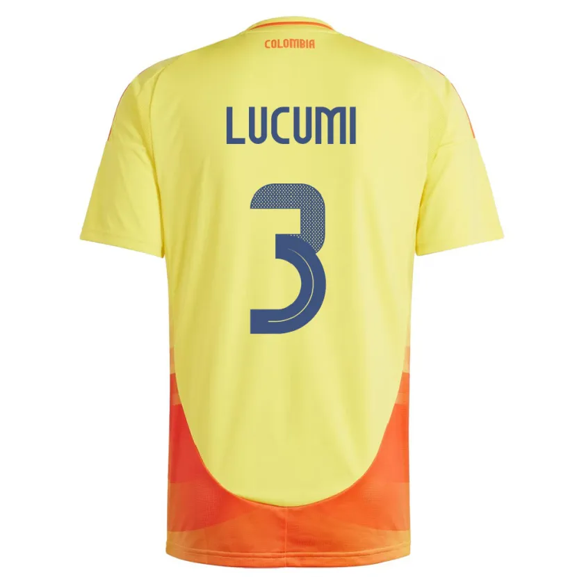 Danxen Damen Kolumbien Jhon Lucumí #3 Gelb Heimtrikot Trikot 24-26 T-Shirt