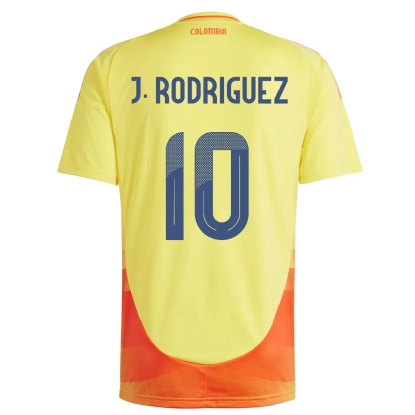Danxen Damen Kolumbien James Rodríguez #10 Gelb Heimtrikot Trikot 24-26 T-Shirt
