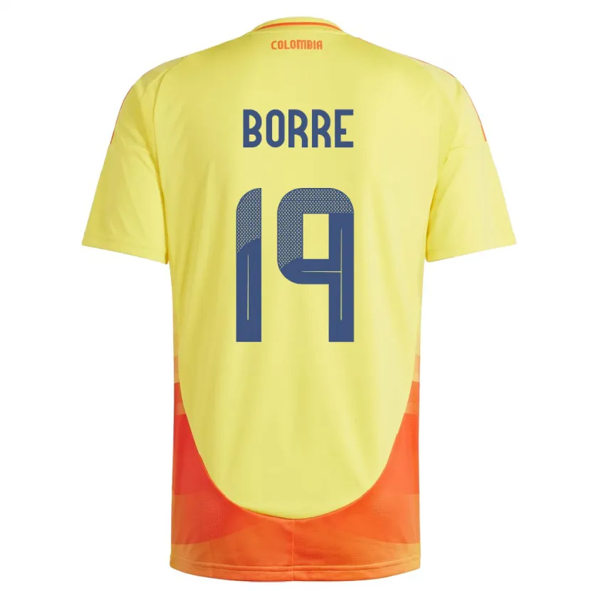 Danxen Damen Kolumbien Rafael Borré #19 Gelb Heimtrikot Trikot 24-26 T-Shirt