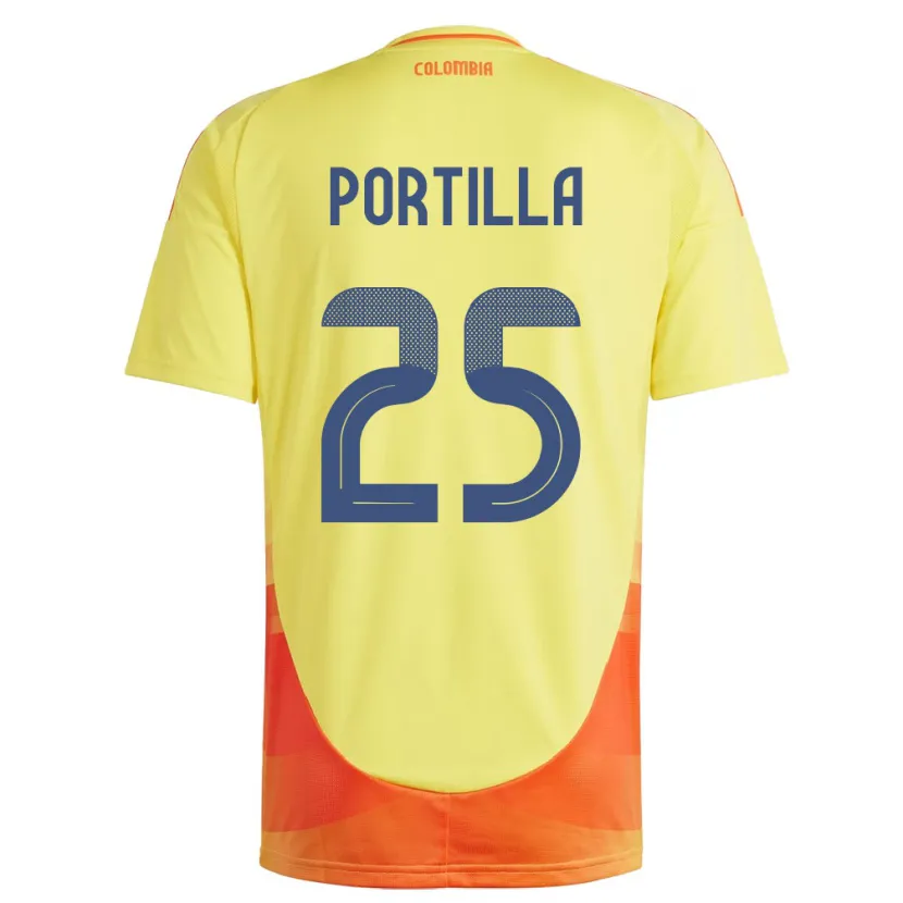 Danxen Damen Kolumbien Juan Portilla #25 Gelb Heimtrikot Trikot 24-26 T-Shirt