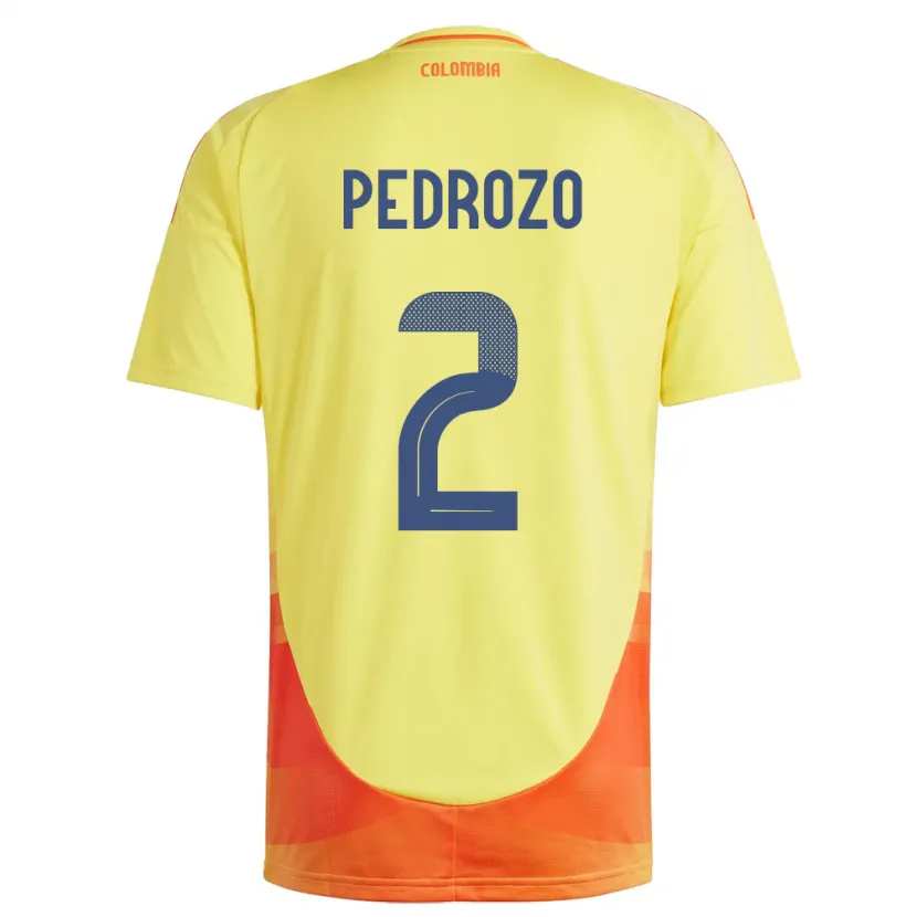 Danxen Damen Kolumbien Daniel Pedrozo #2 Gelb Heimtrikot Trikot 24-26 T-Shirt