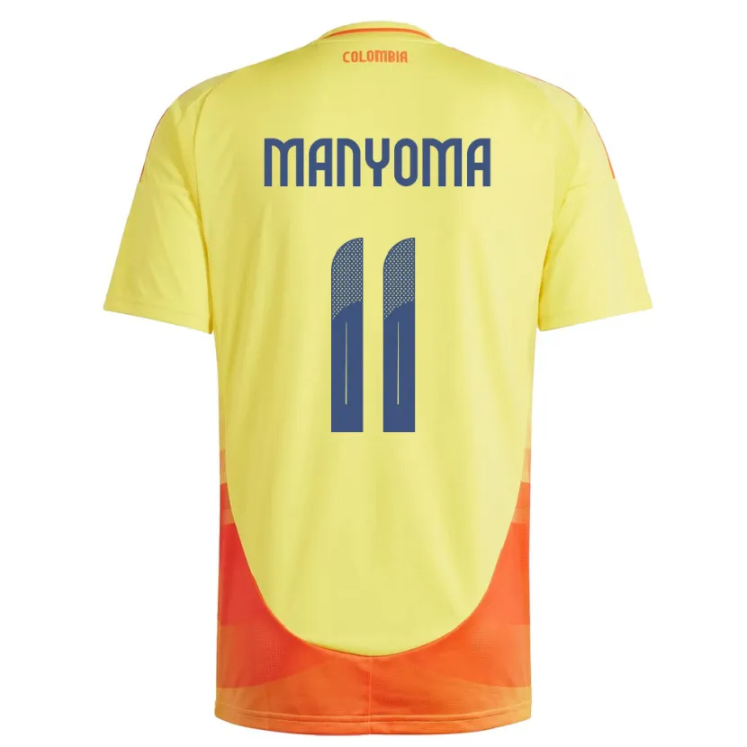 Danxen Damen Kolumbien Alexis Manyoma #11 Gelb Heimtrikot Trikot 24-26 T-Shirt